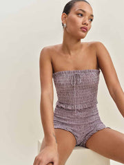 Reformation Nesta Top - Lavender Check