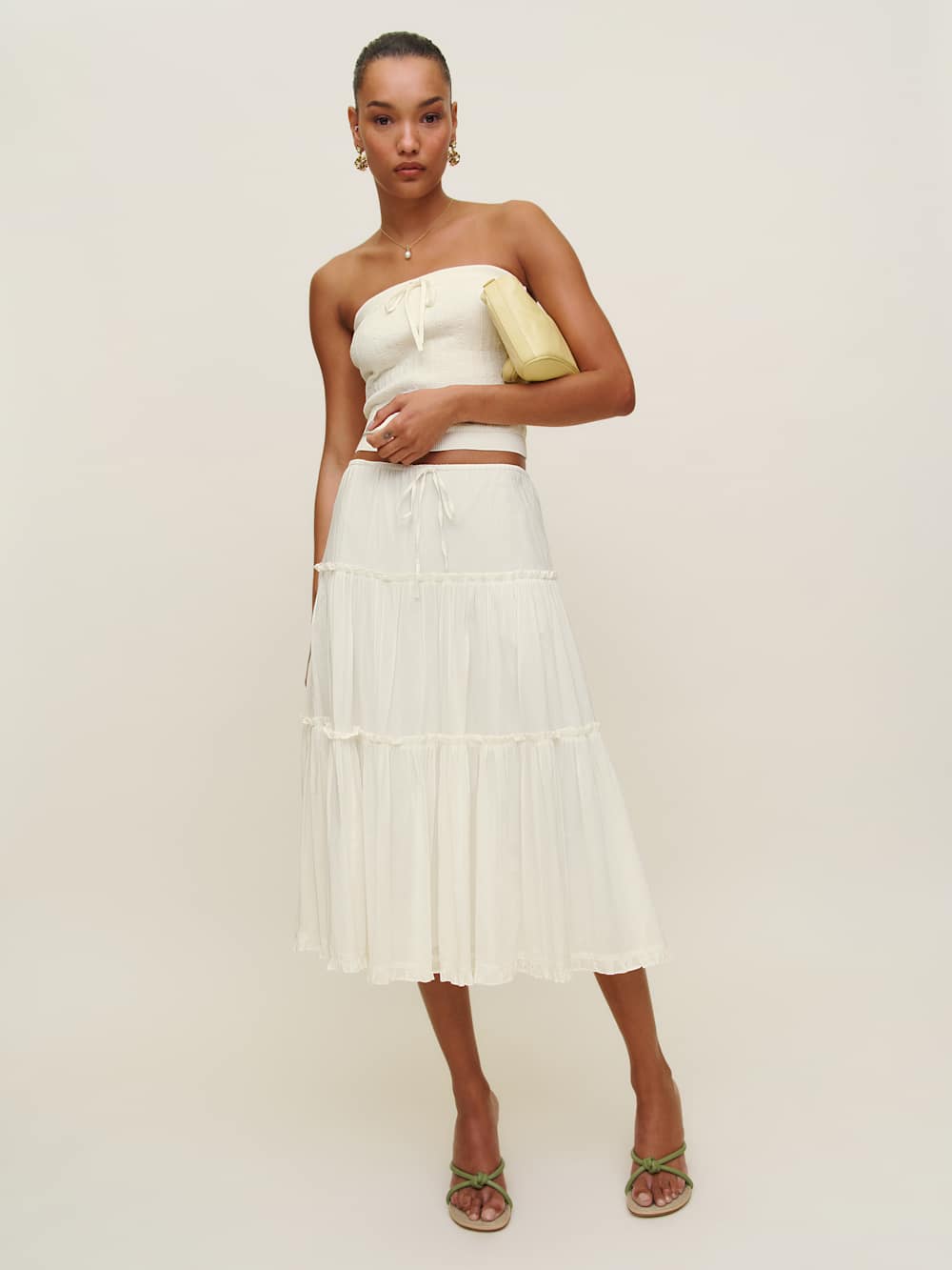 Reformation Laney Skirt - Ivory