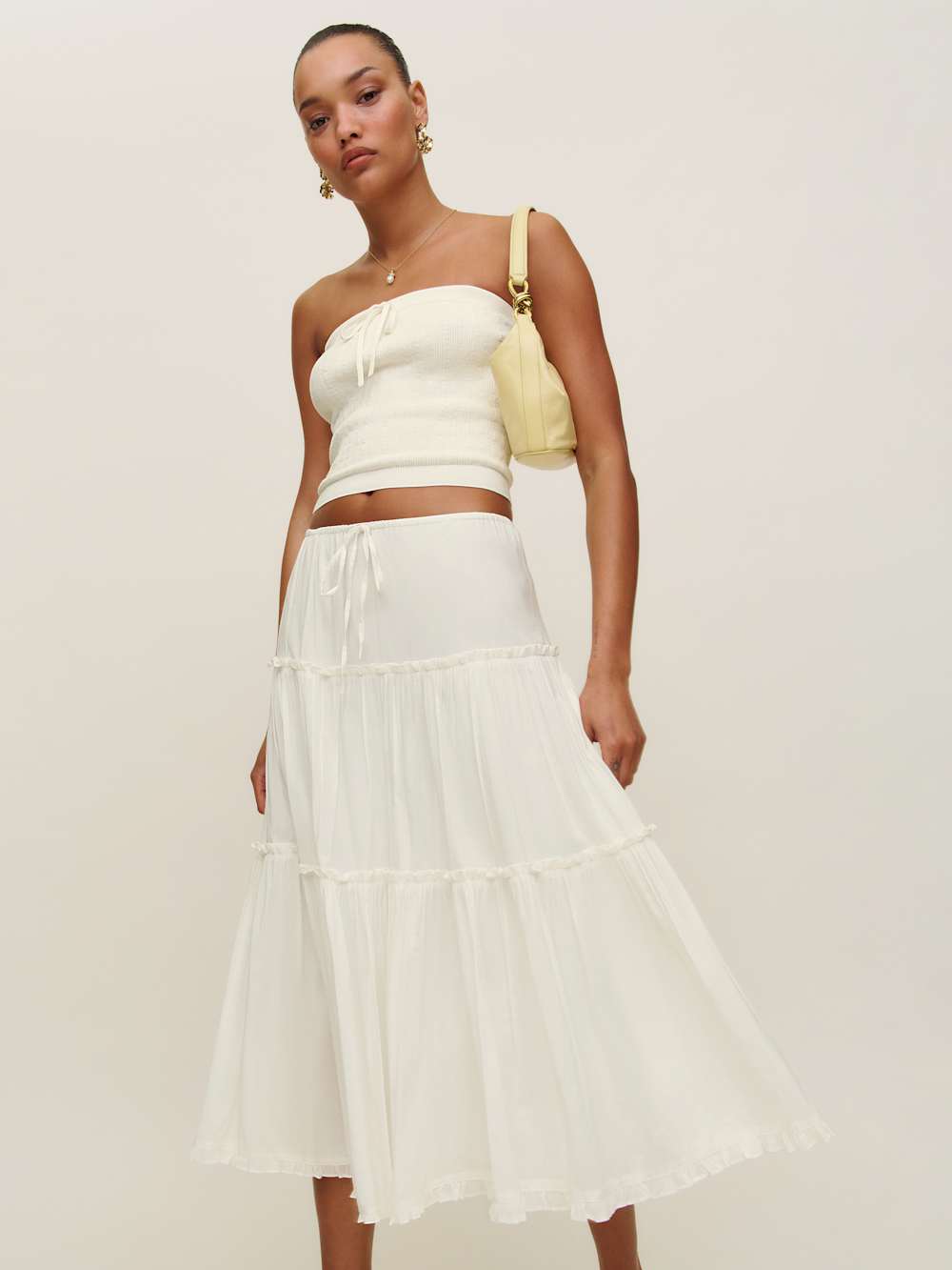 Reformation Laney Skirt - Ivory