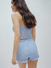 Reformation Abbie Short - Blue Check