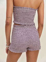 Reformation Abbie Short - Lavender Check