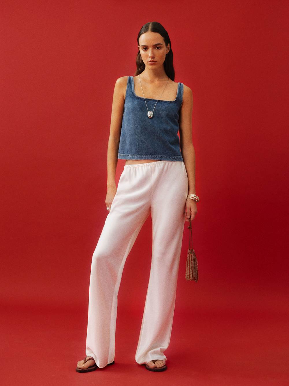 Reformation Kaia Denim Top - Chrissie
