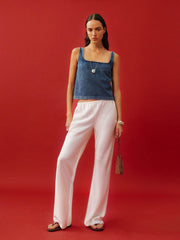 Reformation Kaia Denim Top - Chrissie