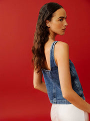 Reformation Kaia Denim Top - Chrissie