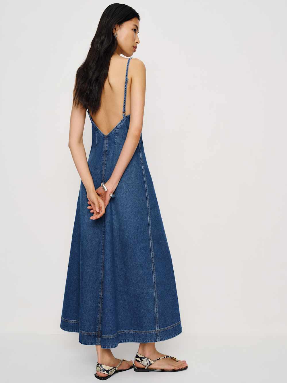 Reformation Sofi Denim Maxi Dress - Monterey