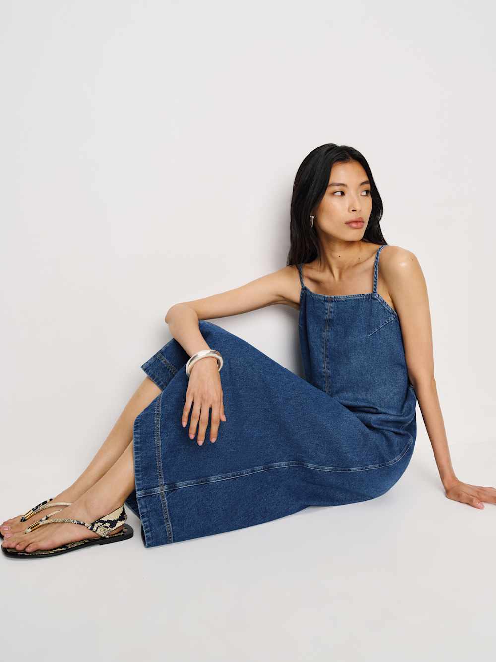 Reformation Sofi Denim Maxi Dress - Monterey
