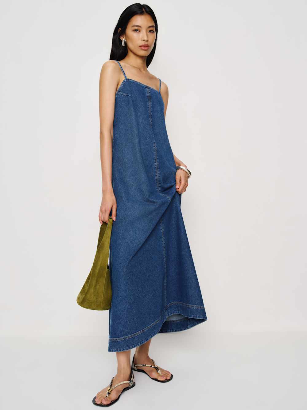 Reformation Sofi Denim Maxi Dress - Monterey