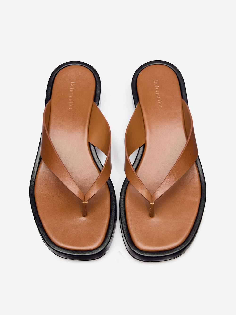 Reformation Eden Platform Thong - Pecan Black