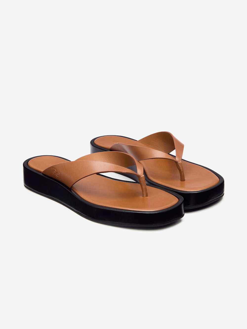 Reformation Eden Platform Thong - Pecan Black