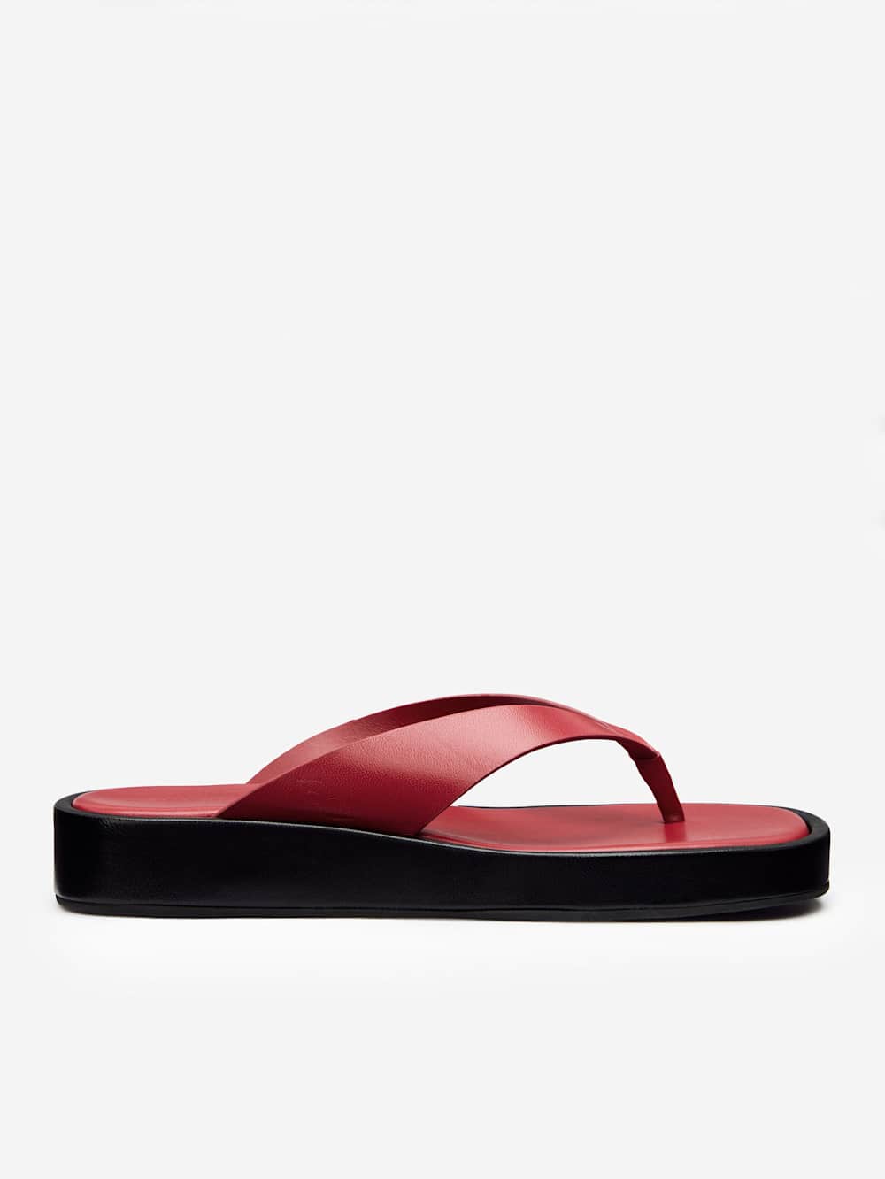 Reformation Eden Platform Thong - Scarlet Black
