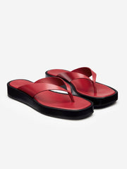 Reformation Eden Platform Thong - Scarlet Black
