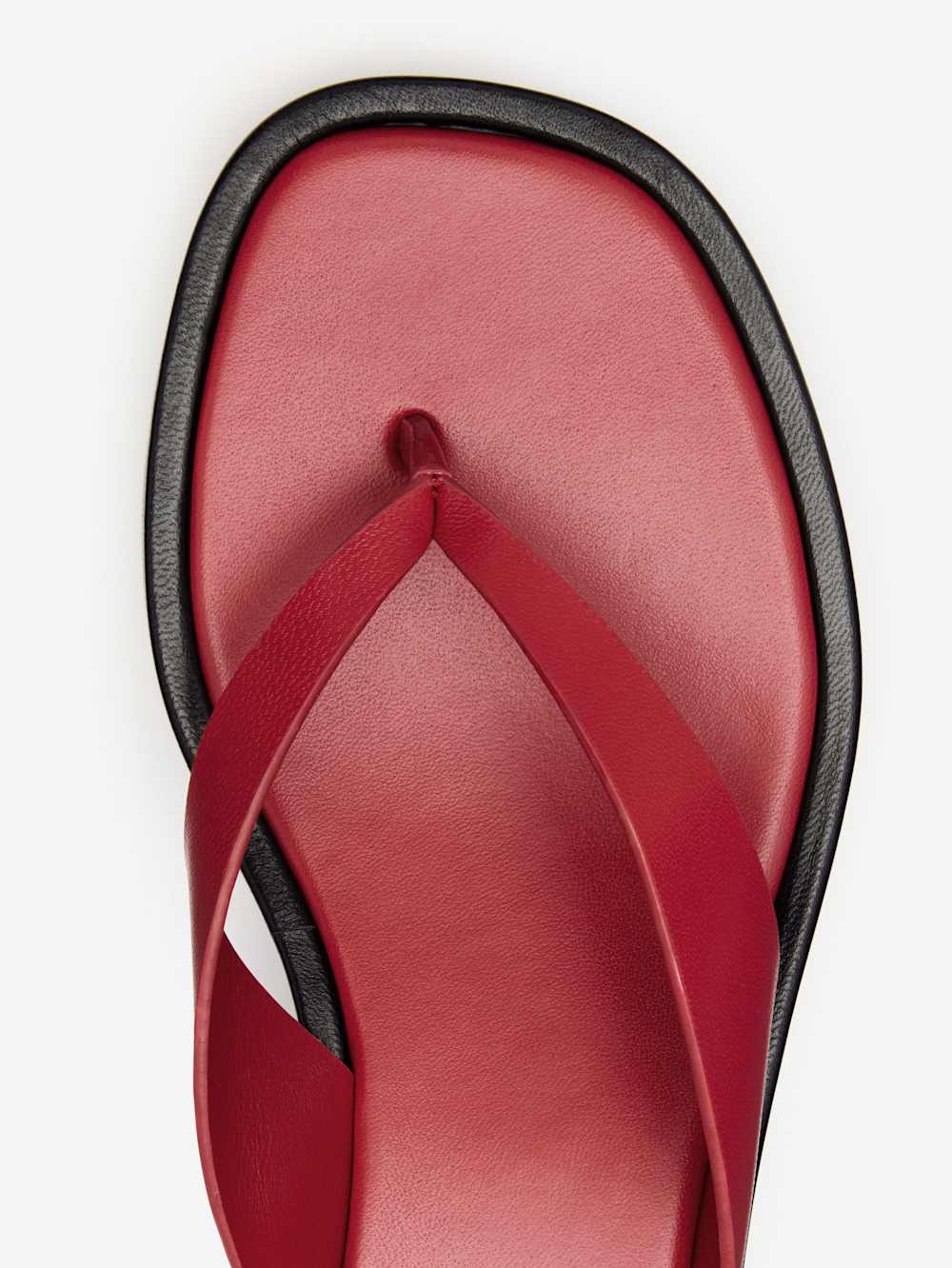 Reformation Eden Platform Thong - Scarlet Black