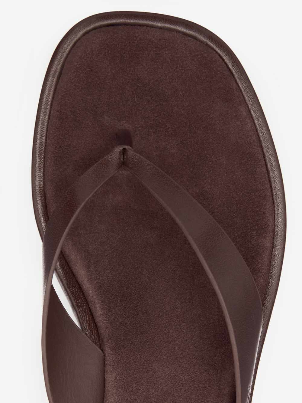 Reformation Eden Platform Thong - Espresso Leather Suede