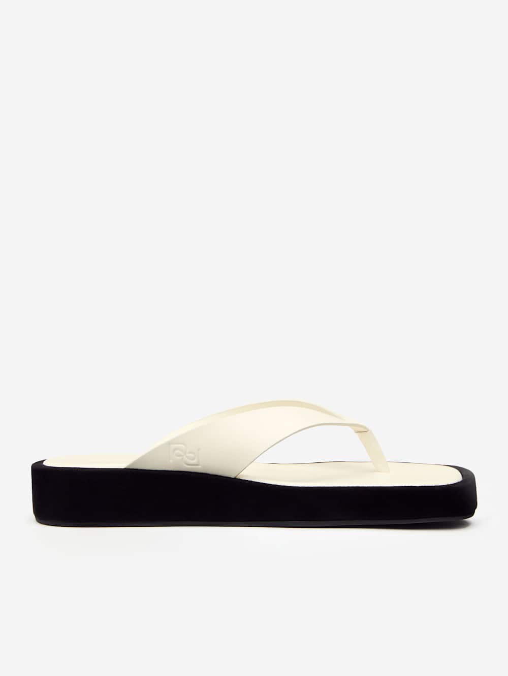 Reformation Eden Platform Thong - White Black