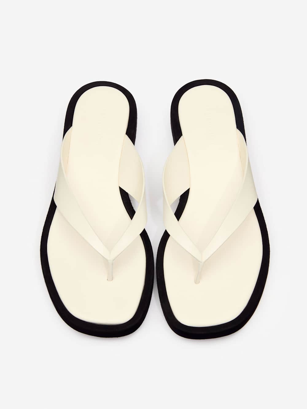 Reformation Eden Platform Thong - White Black