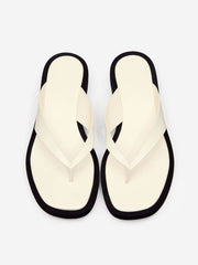 Reformation Eden Platform Thong - White Black