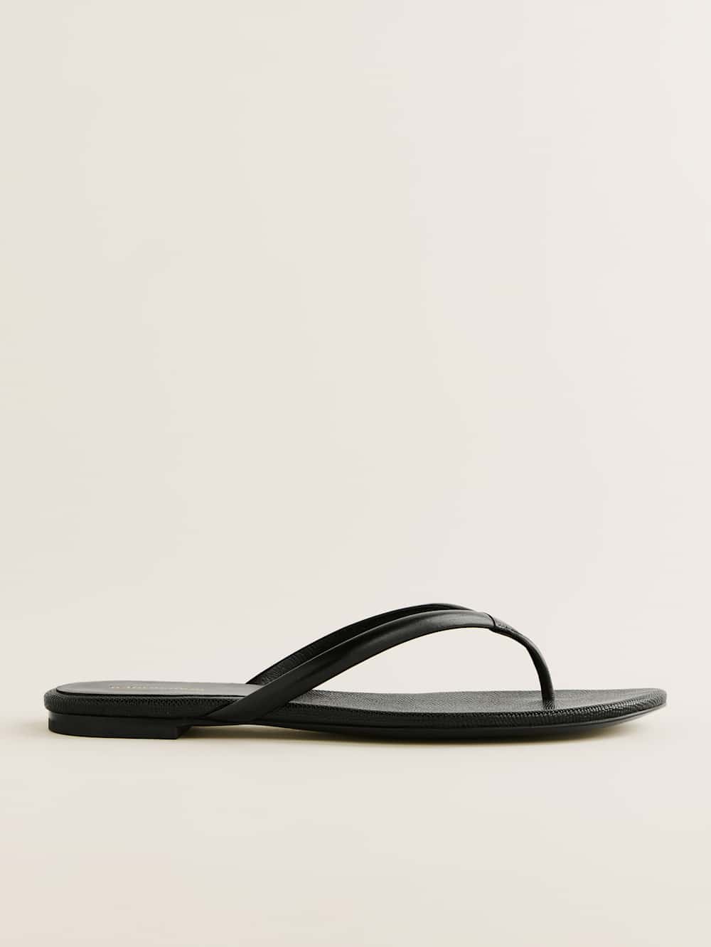 Reformation Onyx Thong Sandal - Black Snake