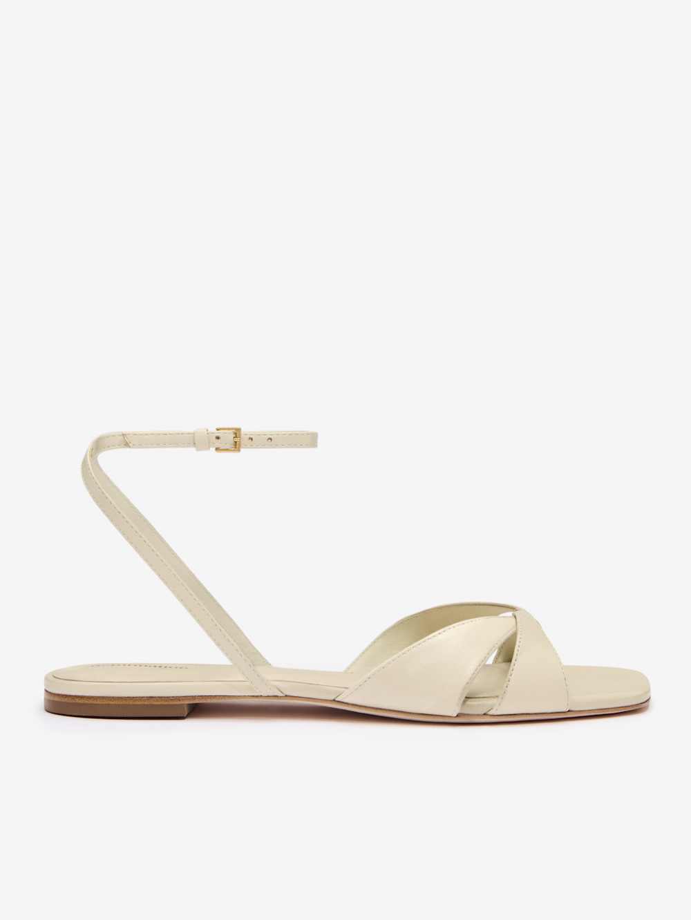 Reformation Marigold Flat Sandal - Almond Leather