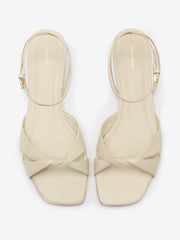 Reformation Marigold Flat Sandal - Almond Leather