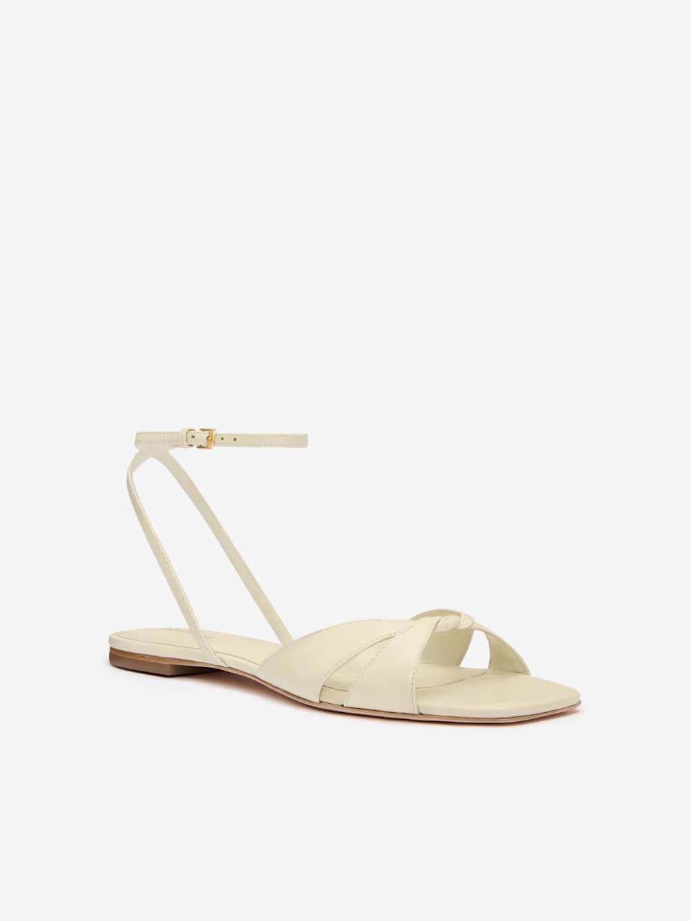 Reformation Marigold Flat Sandal - Almond Leather