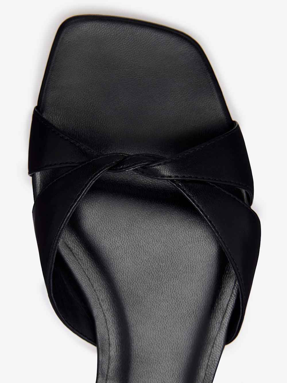 Reformation Marigold Flat Sandal - Black Leather