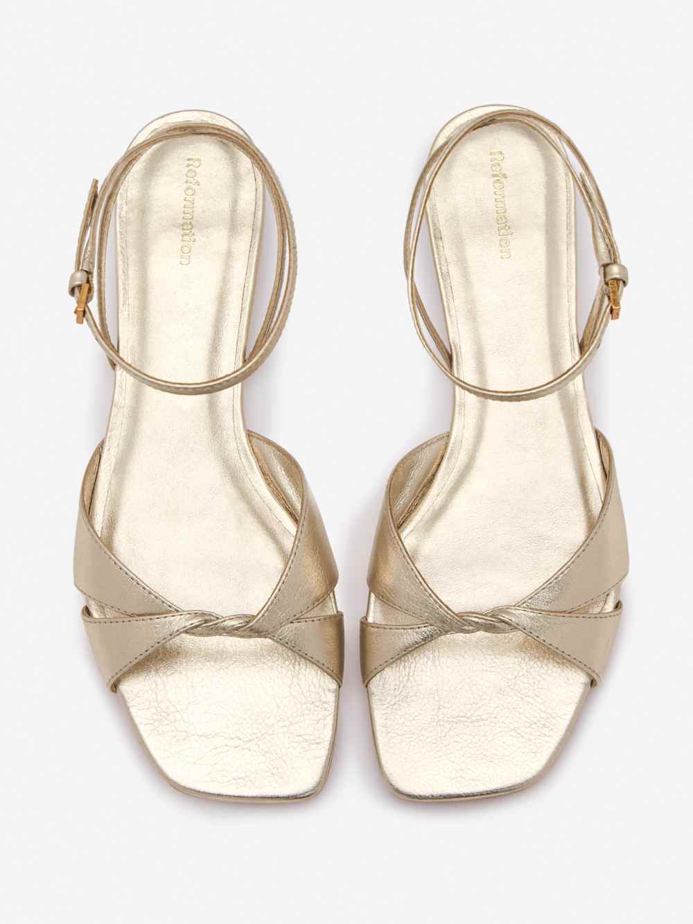 Reformation Marigold Flat Sandal - Gold