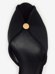 Reformation Wisdom Peep Toe Mule - Black Mesh