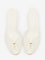 Reformation Wisdom Peep Toe Mule - White Mesh