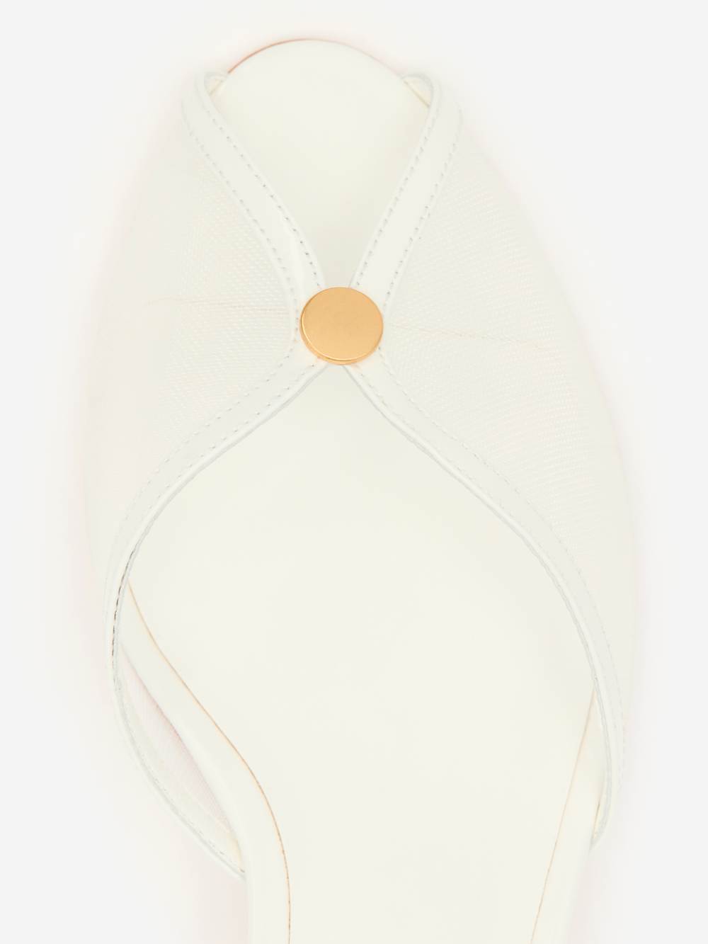 Reformation Wisdom Peep Toe Mule - White Mesh