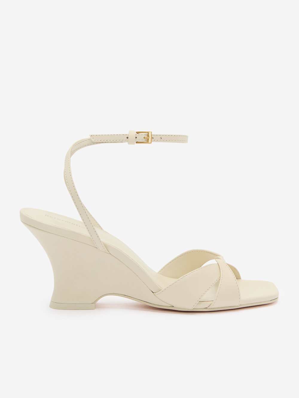 Reformation Margo Wedge Sandal - Almond Leather