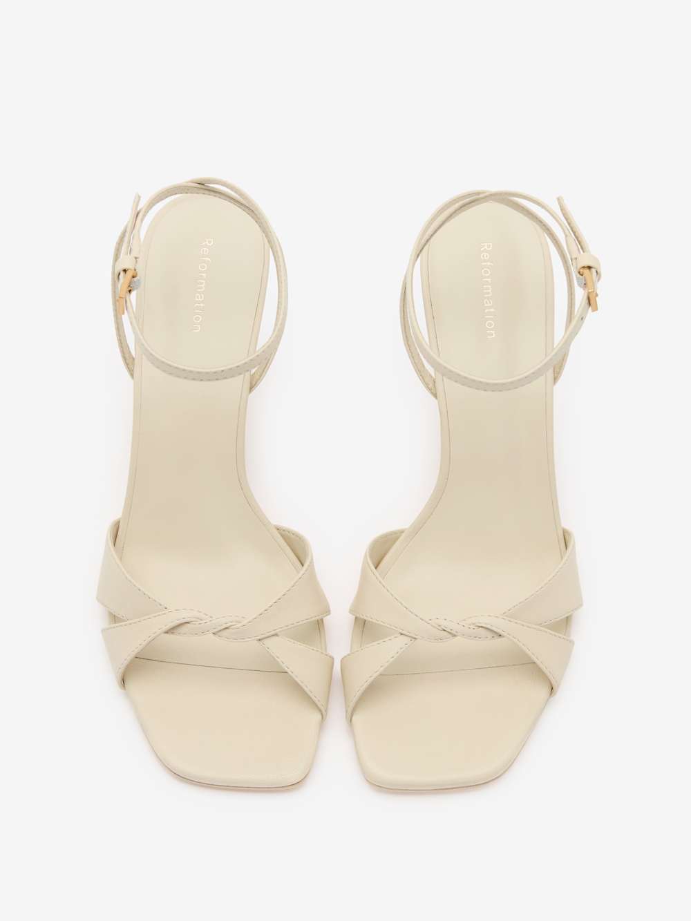 Reformation Margo Wedge Sandal - Almond Leather