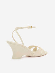 Reformation Margo Wedge Sandal - Almond Leather
