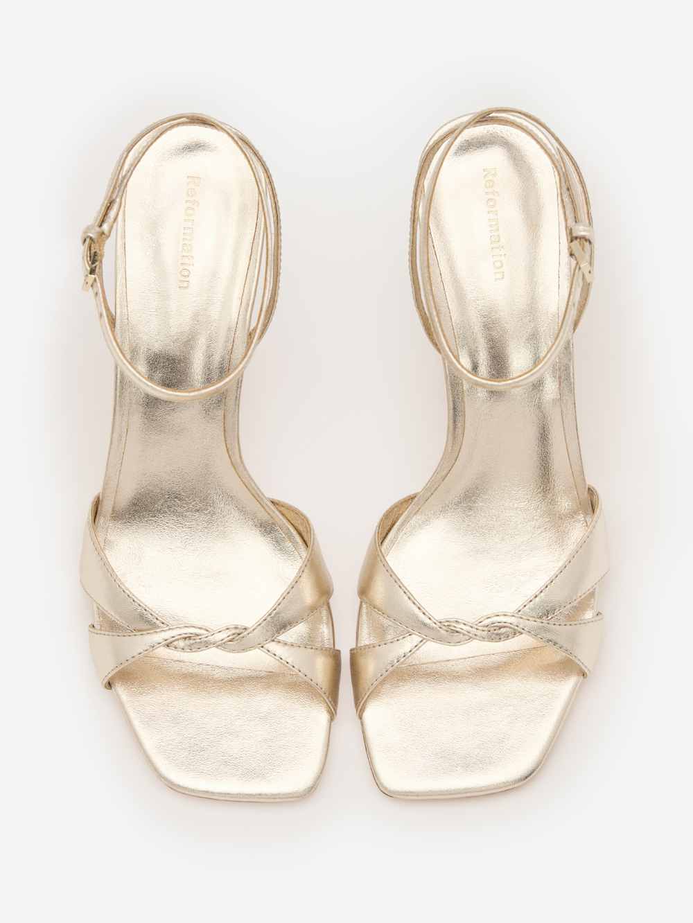 Reformation Margo Wedge Sandal - Gold