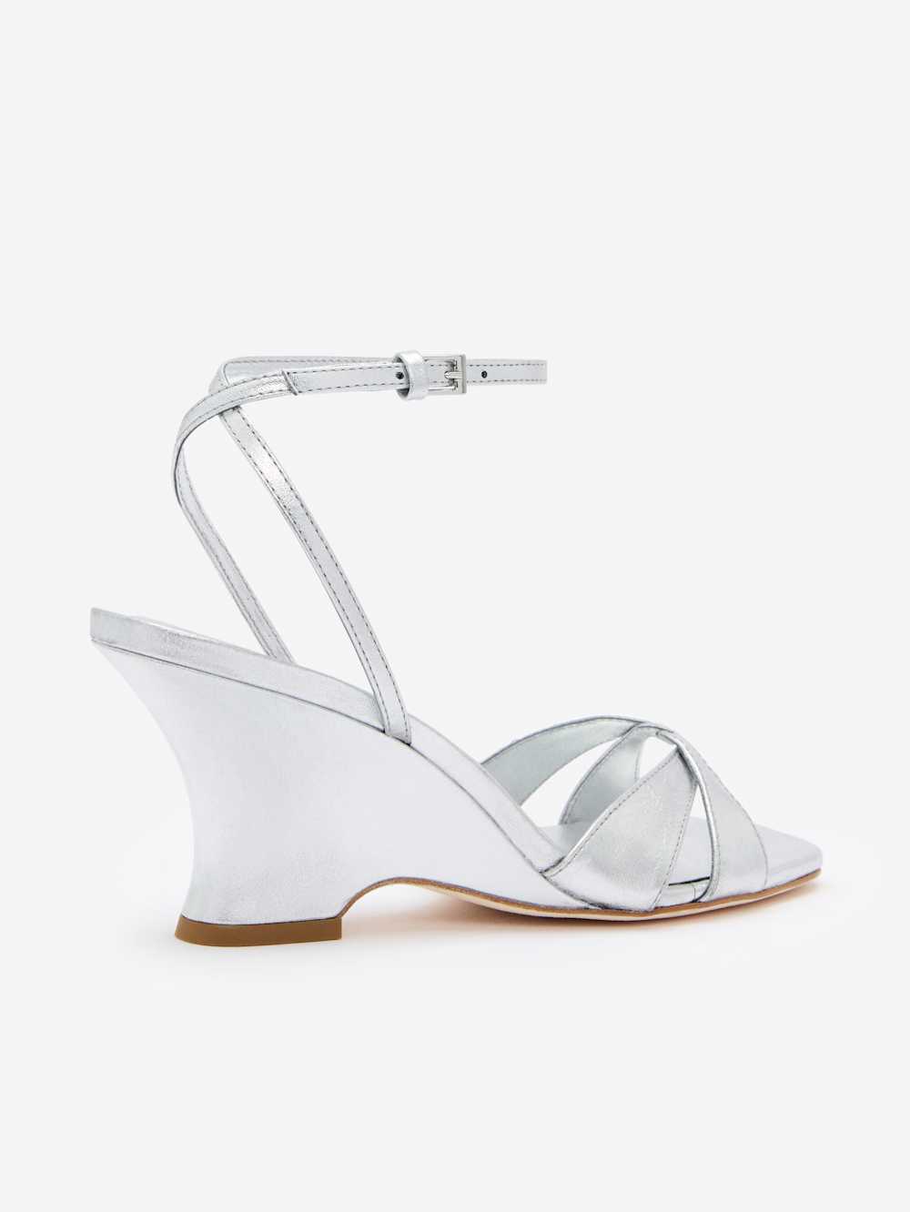Reformation Margo Wedge Sandal - Silver