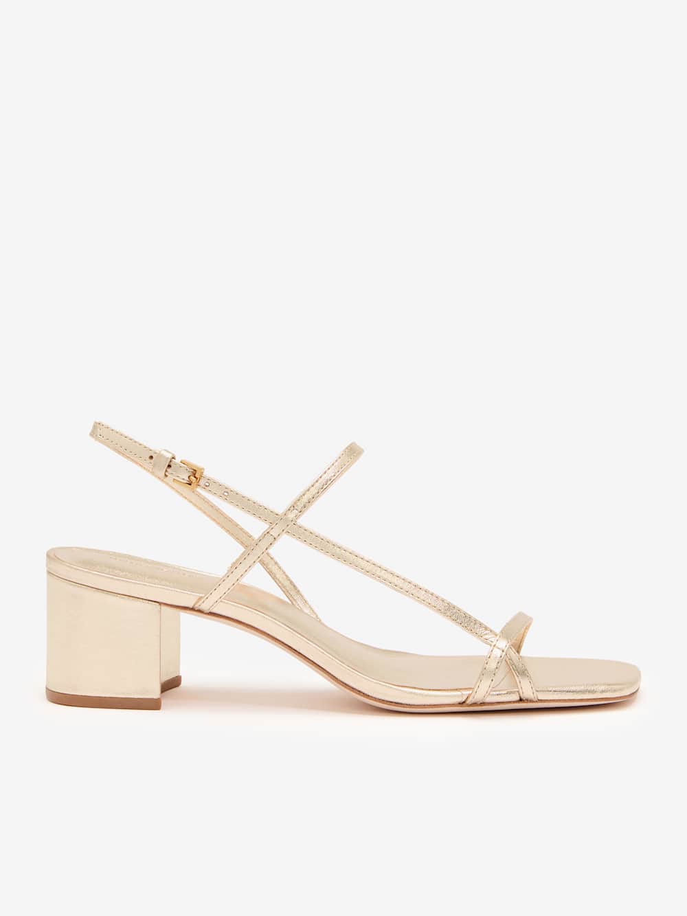 Reformation Serenity Block Heeled Sandal - Gold