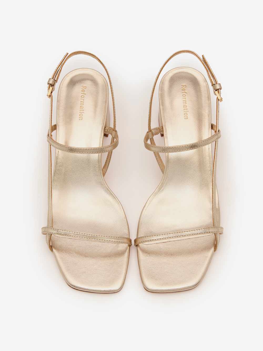 Reformation Serenity Block Heeled Sandal - Gold