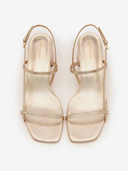 Reformation Serenity Block Heeled Sandal - Gold