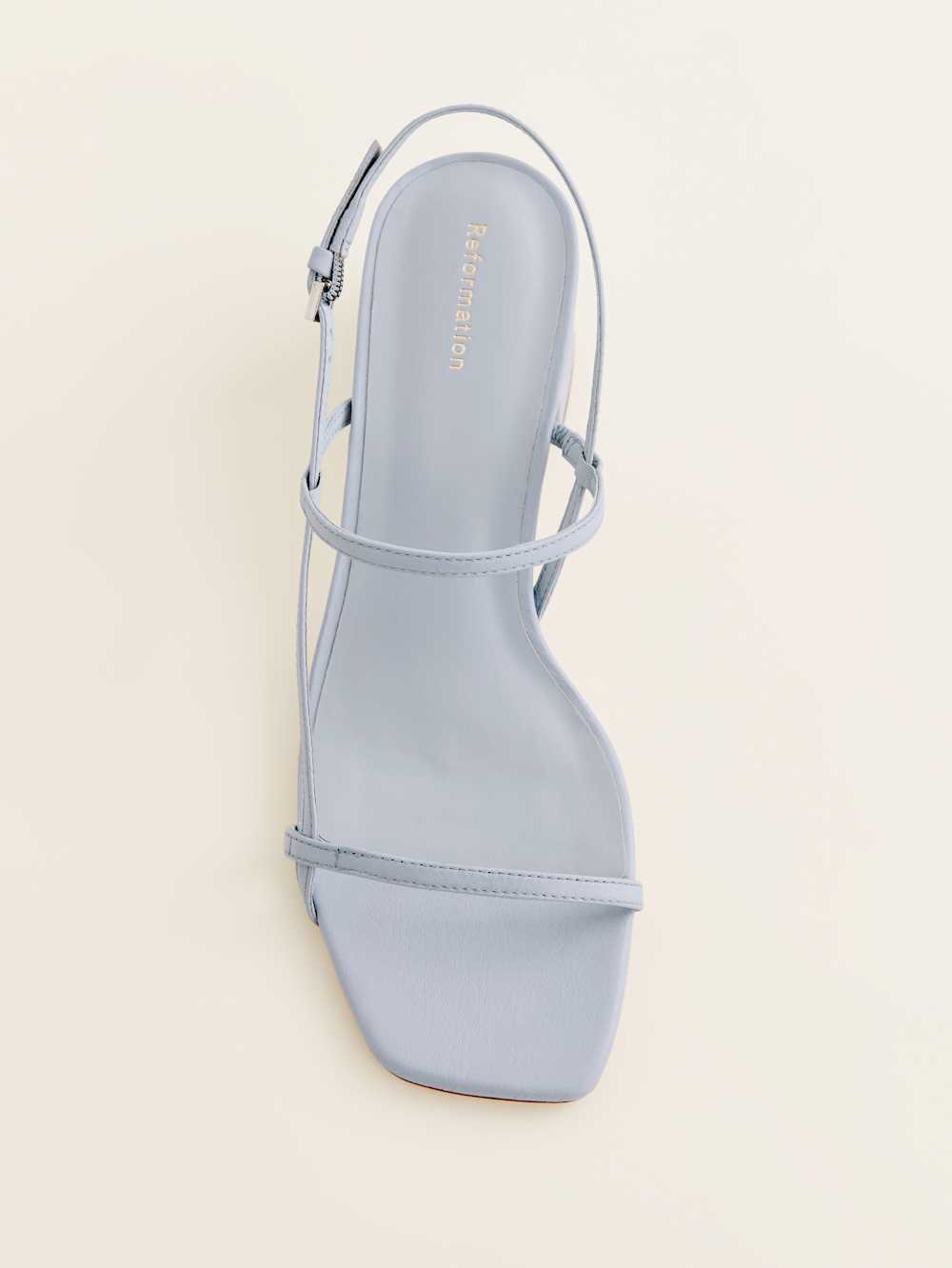 Reformation Serenity Block Heeled Sandal - Mist Leather