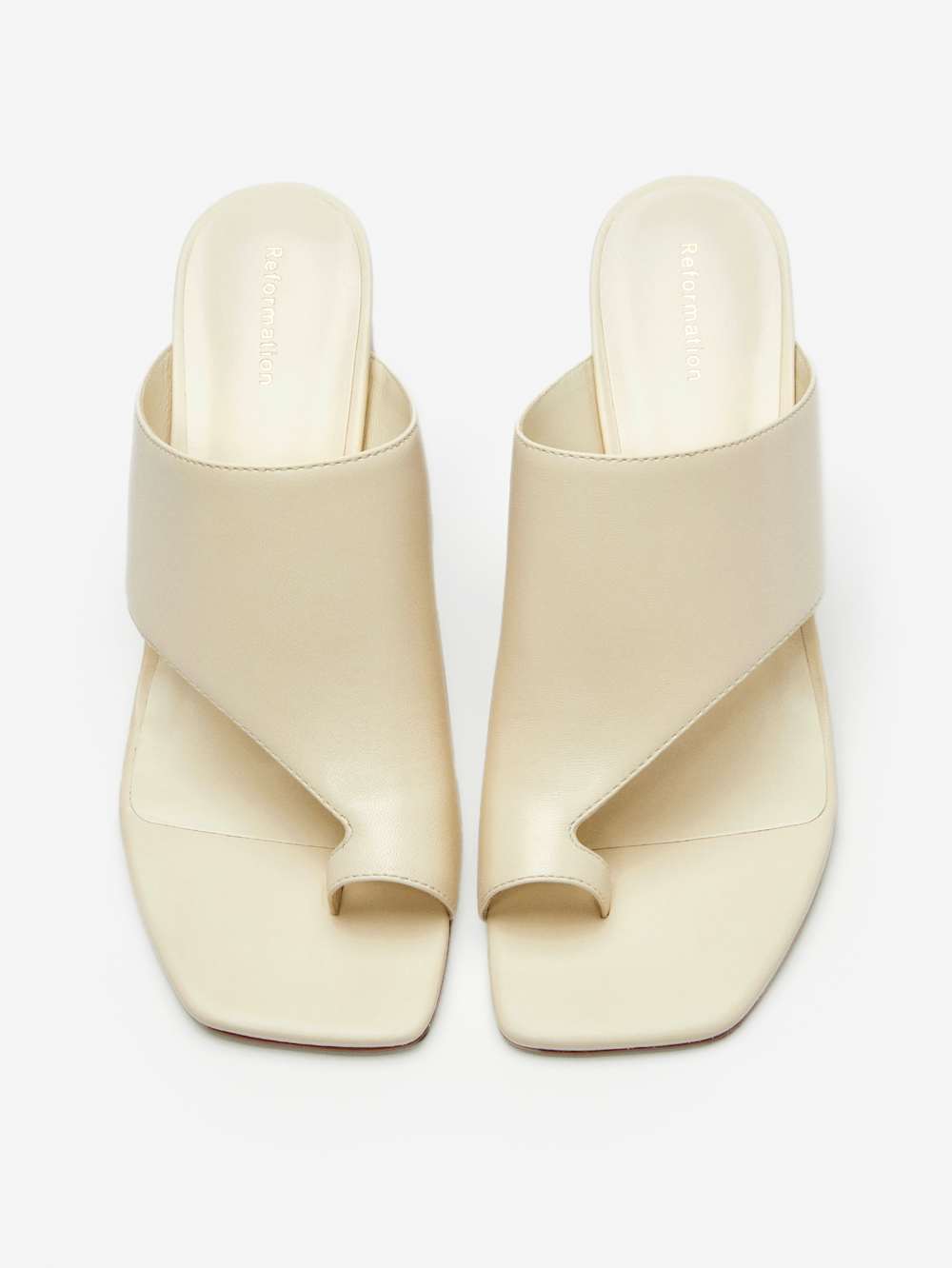 Reformation Gibson Heeled Sandal - Almond Leather