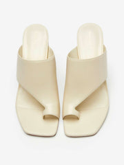Reformation Gibson Heeled Sandal - Almond Leather