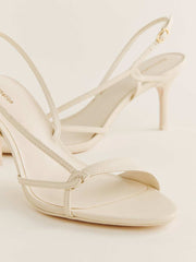 Reformation Nino Slingback Heeled Sandal - Almond Leather