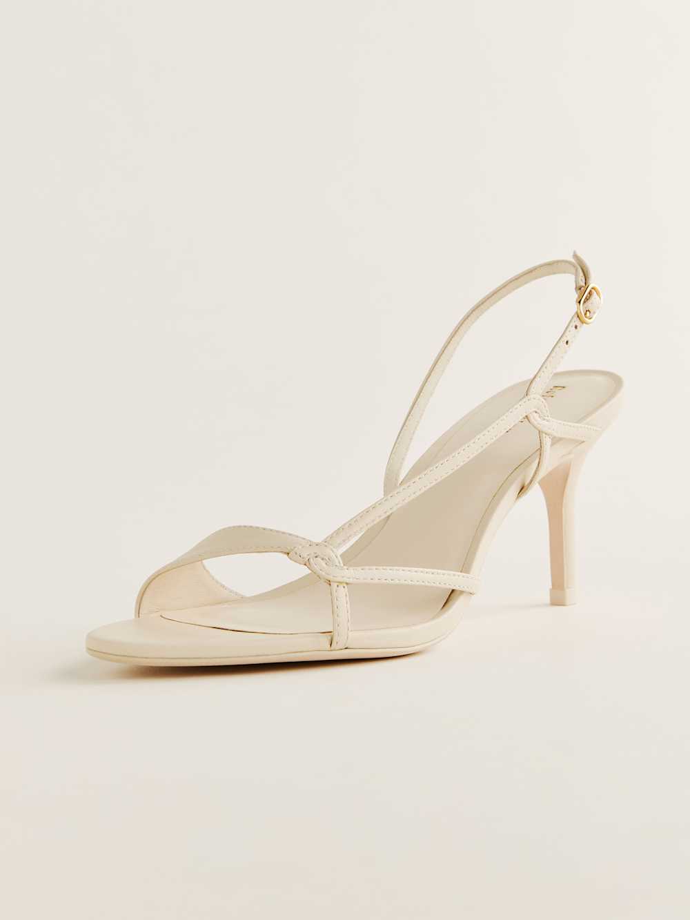 Reformation Nino Slingback Heeled Sandal - Almond Leather