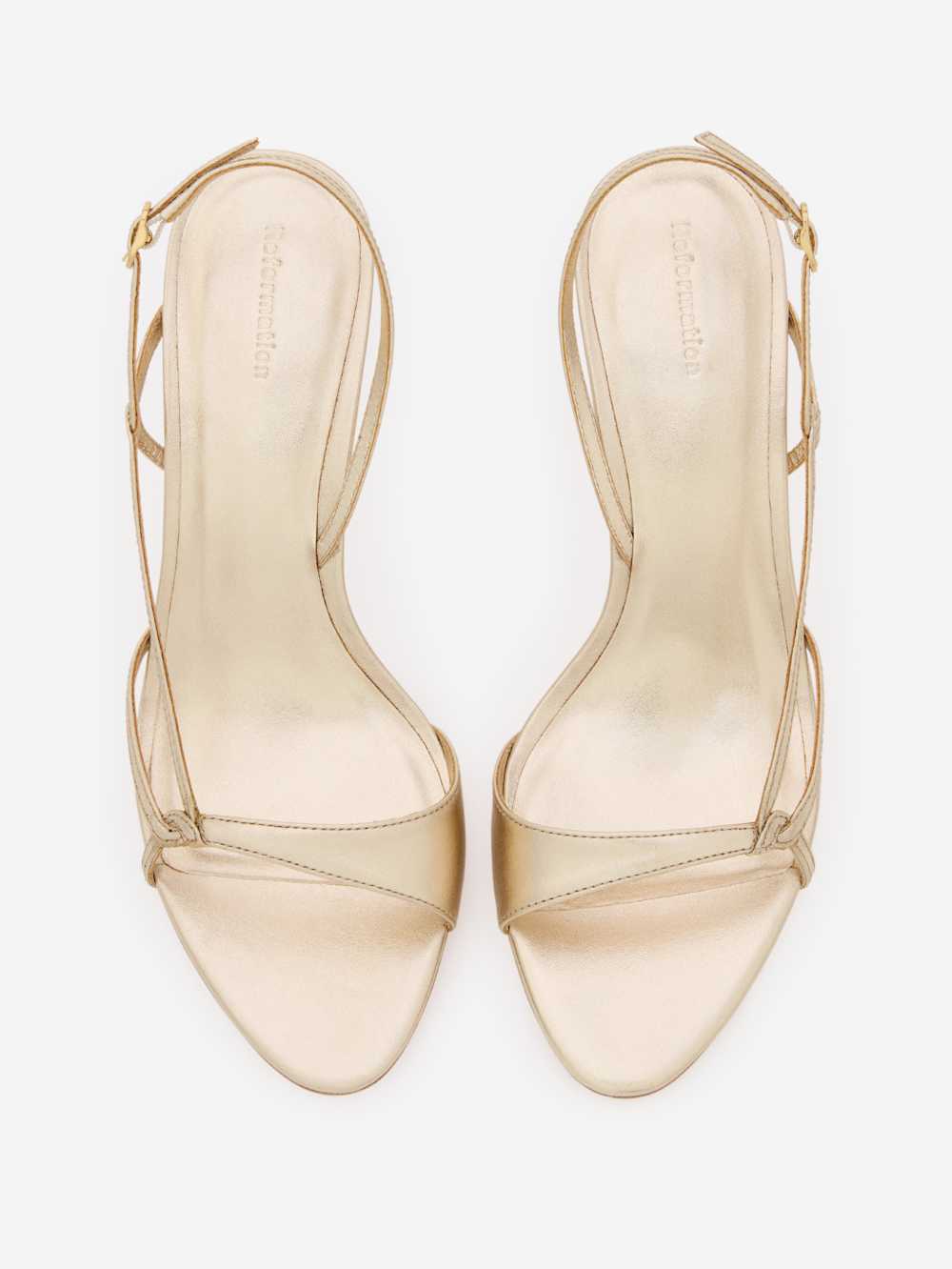 Reformation Nino Slingback Heeled Sandal - Gold
