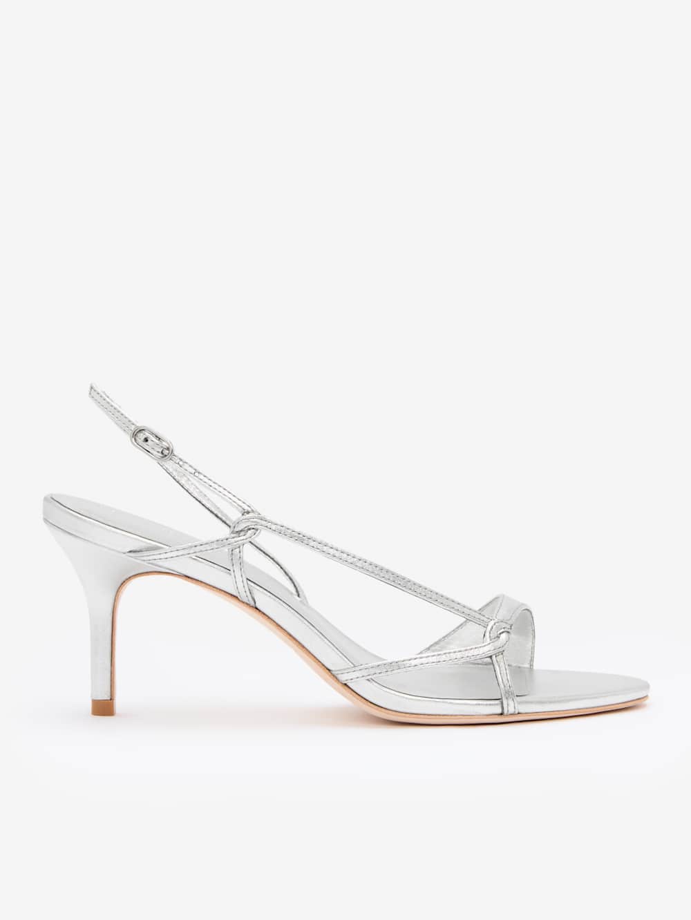 Reformation Nino Slingback Heeled Sandal - Silver