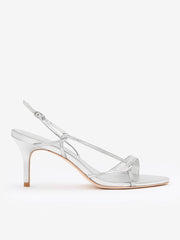 Reformation Nino Slingback Heeled Sandal - Silver