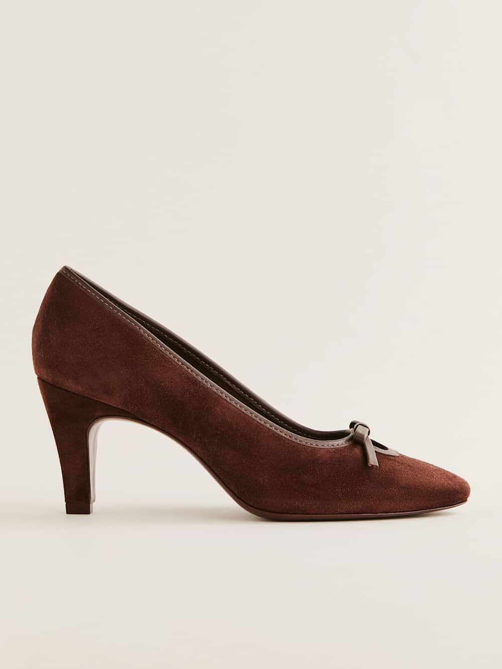Reformation Pam Pump - Espresso Suede