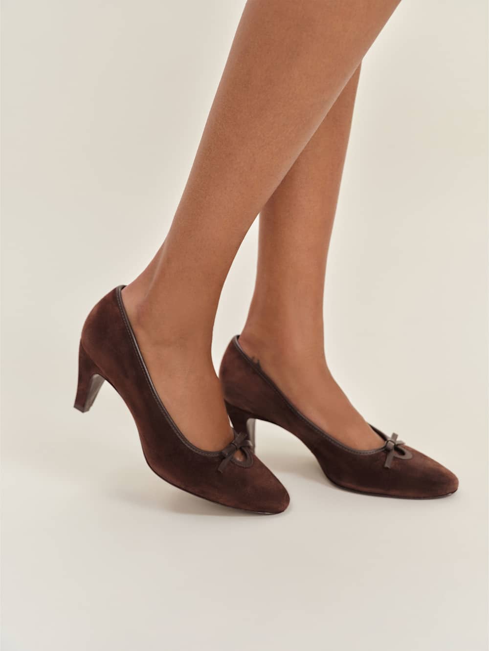 Reformation Pam Pump - Espresso Suede