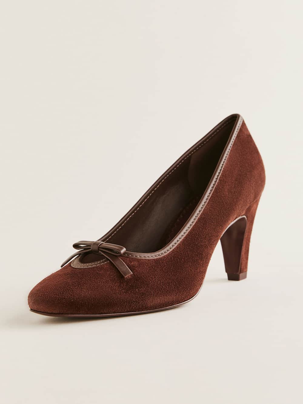 Reformation Pam Pump - Espresso Suede