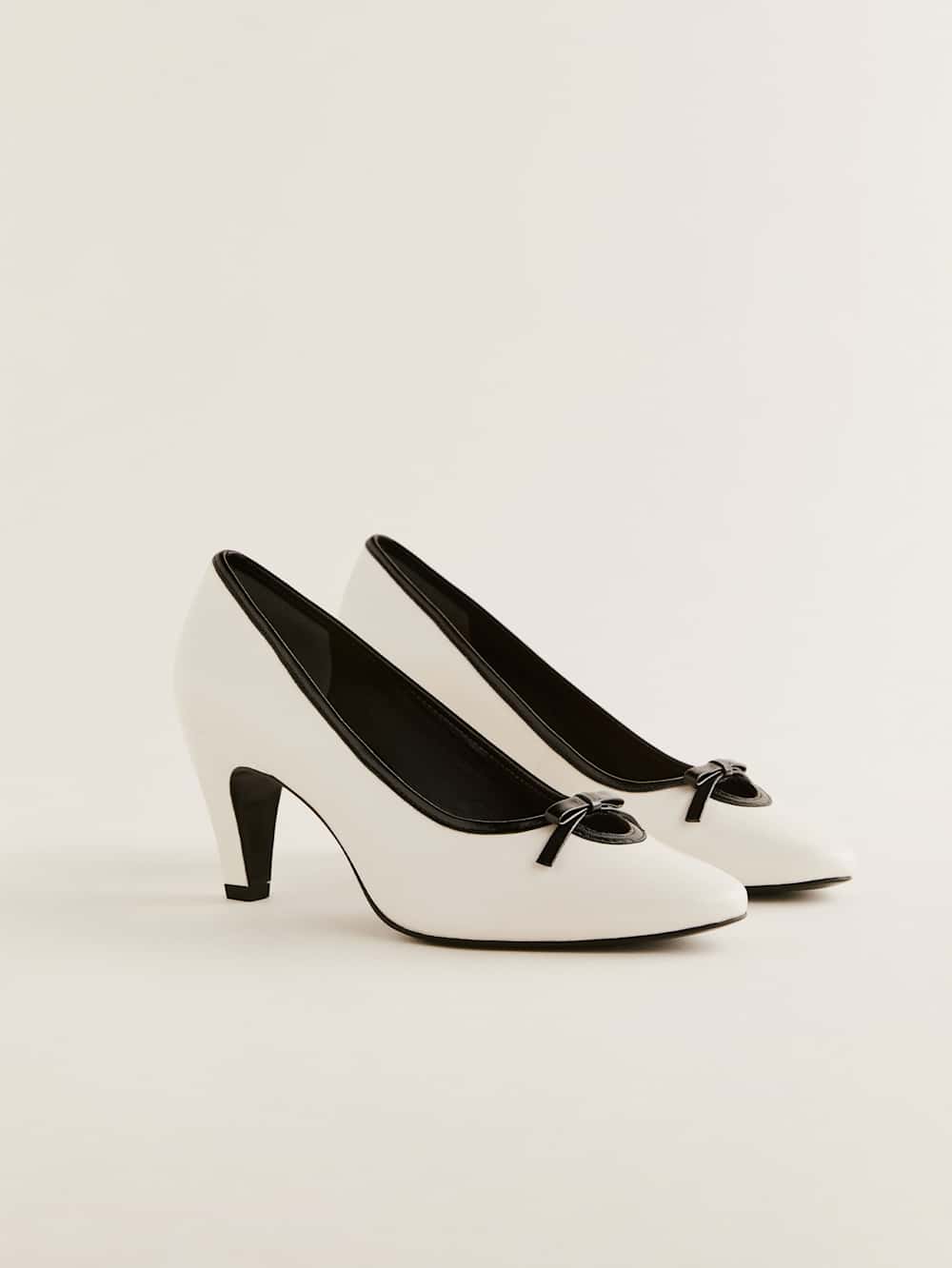 Reformation Pam Pump - White Leather