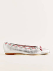 Reformation Suzanne Ballet Flat - Silver